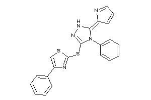 4-phenyl-2-[(4-phenyl-5-pyrrol-2-ylidene-1H-1,2,4-triazol-3-yl)thio]thiazole