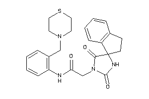 2-(2,5-diketospiro[imidazolidine-4,1'-indane]-1-yl)-N-[2-(thiomorpholinomethyl)phenyl]acetamide