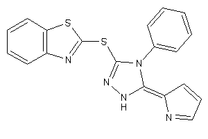 2-[(4-phenyl-5-pyrrol-2-ylidene-1H-1,2,4-triazol-3-yl)thio]-1,3-benzothiazole