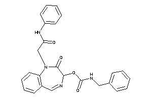 Image of N-benzylcarbamic Acid [1-(2-anilino-2-keto-ethyl)-2-keto-3H-1,4-benzodiazepin-3-yl] Ester