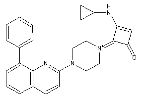 3-(cyclopropylamino)-4-[4-(8-phenyl-2-quinolyl)piperazin-1-ium-1-ylidene]cyclobut-2-en-1-one