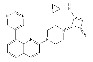 3-(cyclopropylamino)-4-[4-[8-(5-pyrimidyl)-2-quinolyl]piperazin-1-ium-1-ylidene]cyclobut-2-en-1-one