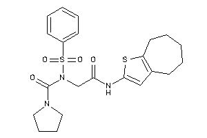 N-besyl-N-[2-keto-2-(5,6,7,8-tetrahydro-4H-cyclohepta[b]thiophen-2-ylamino)ethyl]pyrrolidine-1-carboxamide