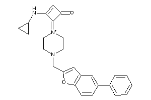 3-(cyclopropylamino)-4-[4-[(5-phenylbenzofuran-2-yl)methyl]piperazin-1-ium-1-ylidene]cyclobut-2-en-1-one