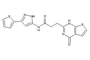 3-(4-keto-1H-thieno[2,3-d]pyrimidin-2-yl)-N-[3-(2-thienyl)-1H-pyrazol-5-yl]propionamide