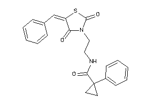 N-[2-(5-benzal-2,4-diketo-thiazolidin-3-yl)ethyl]-1-phenyl-cyclopropanecarboxamide