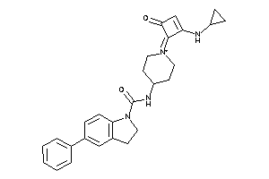N-[1-[2-(cyclopropylamino)-4-keto-cyclobut-2-en-1-ylidene]piperidin-1-ium-4-yl]-5-phenyl-indoline-1-carboxamide