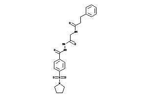 Image of N-[2-keto-2-[N'-(4-pyrrolidinosulfonylbenzoyl)hydrazino]ethyl]-3-phenyl-propionamide