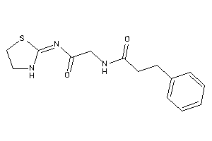 Image of N-[2-keto-2-(thiazolidin-2-ylideneamino)ethyl]-3-phenyl-propionamide