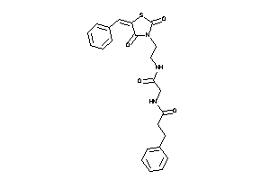 N-[2-[2-(5-benzal-2,4-diketo-thiazolidin-3-yl)ethylamino]-2-keto-ethyl]-3-phenyl-propionamide