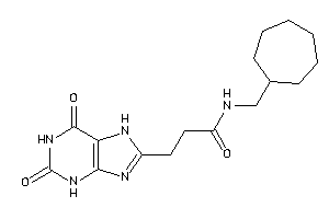 N-(cycloheptylmethyl)-3-(2,6-diketo-3,7-dihydropurin-8-yl)propionamide