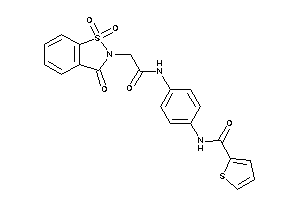 N-[4-[[2-(1,1,3-triketo-1,2-benzothiazol-2-yl)acetyl]amino]phenyl]thiophene-2-carboxamide