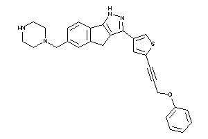 Image of 3-[5-(3-phenoxyprop-1-ynyl)-3-thienyl]-6-(piperazinomethyl)-1,4-dihydroindeno[1,2-c]pyrazole