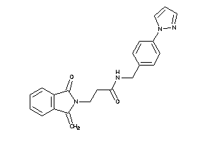 3-(1-keto-3-methylene-isoindolin-2-yl)-N-(4-pyrazol-1-ylbenzyl)propionamide