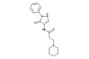 N-(5-keto-1-phenyl-3-pyrazolin-4-yl)-3-piperidino-propionamide