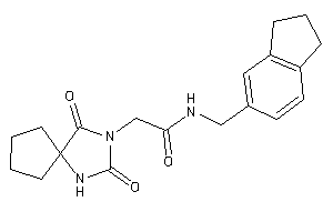 2-(2,4-diketo-1,3-diazaspiro[4.4]nonan-3-yl)-N-(indan-5-ylmethyl)acetamide