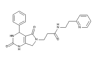 3-(2,5-diketo-4-phenyl-1,3,4,7-tetrahydropyrrolo[3,4-d]pyrimidin-6-yl)-N-[2-(2-pyridyl)ethyl]propionamide