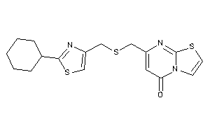 Image of 7-[[(2-cyclohexylthiazol-4-yl)methylthio]methyl]thiazolo[3,2-a]pyrimidin-5-one