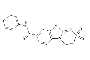 2,2-diketo-N-phenyl-3,4-dihydro-[1,2,4]thiadiazino[3,4-b][1,3]benzothiazole-8-carboxamide