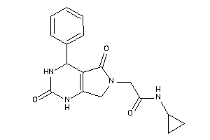 Image of N-cyclopropyl-2-(2,5-diketo-4-phenyl-1,3,4,7-tetrahydropyrrolo[3,4-d]pyrimidin-6-yl)acetamide