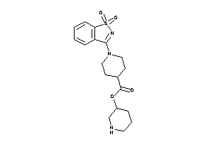 1-(1,1-diketo-1,2-benzothiazol-3-yl)isonipecot 3-piperidyl Ester