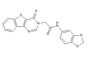 N-(1,3-benzodioxol-5-yl)-2-(4-ketobenzofuro[3,2-d]pyrimidin-3-yl)acetamide