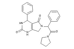 6-(2-keto-1-phenyl-2-pyrrolidino-ethyl)-4-phenyl-1,3,4,7-tetrahydropyrrolo[3,4-d]pyrimidine-2,5-quinone