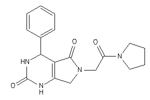 Image of 6-(2-keto-2-pyrrolidino-ethyl)-4-phenyl-1,3,4,7-tetrahydropyrrolo[3,4-d]pyrimidine-2,5-quinone