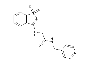 Image of 2-[(1,1-diketo-1,2-benzothiazol-3-yl)amino]-N-(4-pyridylmethyl)acetamide