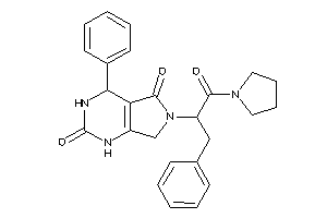 Image of 6-(1-benzyl-2-keto-2-pyrrolidino-ethyl)-4-phenyl-1,3,4,7-tetrahydropyrrolo[3,4-d]pyrimidine-2,5-quinone