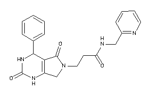 Image of 3-(2,5-diketo-4-phenyl-1,3,4,7-tetrahydropyrrolo[3,4-d]pyrimidin-6-yl)-N-(2-pyridylmethyl)propionamide