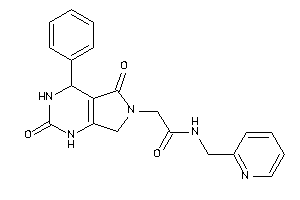 Image of 2-(2,5-diketo-4-phenyl-1,3,4,7-tetrahydropyrrolo[3,4-d]pyrimidin-6-yl)-N-(2-pyridylmethyl)acetamide