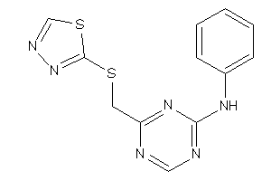 Phenyl-[4-[(1,3,4-thiadiazol-2-ylthio)methyl]-s-triazin-2-yl]amine