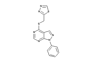 2-[[(1-phenylpyrazolo[3,4-d]pyrimidin-4-yl)thio]methyl]-1,3,4-thiadiazole