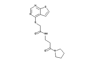 N-(3-keto-3-pyrrolidino-propyl)-2-(thieno[2,3-d]pyrimidin-4-ylthio)acetamide