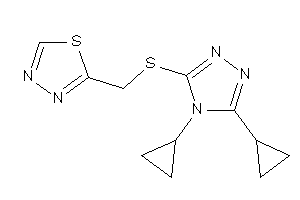 2-[[(4,5-dicyclopropyl-1,2,4-triazol-3-yl)thio]methyl]-1,3,4-thiadiazole
