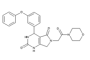 Image of 6-(2-keto-2-morpholino-ethyl)-4-(3-phenoxyphenyl)-1,3,4,7-tetrahydropyrrolo[3,4-d]pyrimidine-2,5-quinone