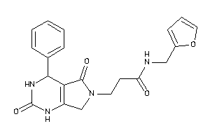3-(2,5-diketo-4-phenyl-1,3,4,7-tetrahydropyrrolo[3,4-d]pyrimidin-6-yl)-N-(2-furfuryl)propionamide