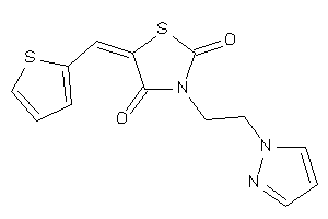 Image of 3-(2-pyrazol-1-ylethyl)-5-(2-thenylidene)thiazolidine-2,4-quinone