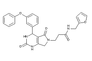 3-[2,5-diketo-4-(3-phenoxyphenyl)-1,3,4,7-tetrahydropyrrolo[3,4-d]pyrimidin-6-yl]-N-(2-furfuryl)propionamide