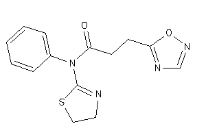 3-(1,2,4-oxadiazol-5-yl)-N-phenyl-N-(2-thiazolin-2-yl)propionamide