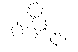 2-keto-N-phenyl-2-(1H-pyrazol-4-yl)-N-(2-thiazolin-2-yl)acetamide