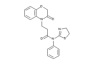 3-(3-keto-1,4-benzoxazin-4-yl)-N-phenyl-N-(2-thiazolin-2-yl)propionamide