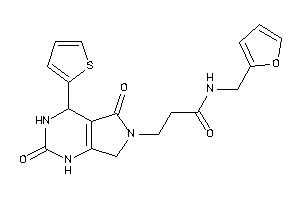 3-[2,5-diketo-4-(2-thienyl)-1,3,4,7-tetrahydropyrrolo[3,4-d]pyrimidin-6-yl]-N-(2-furfuryl)propionamide