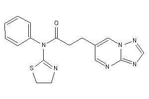 N-phenyl-N-(2-thiazolin-2-yl)-3-([1,2,4]triazolo[1,5-a]pyrimidin-6-yl)propionamide