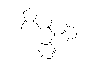 2-(4-ketothiazolidin-3-yl)-N-phenyl-N-(2-thiazolin-2-yl)acetamide