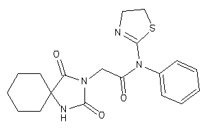 2-(2,4-diketo-1,3-diazaspiro[4.5]decan-3-yl)-N-phenyl-N-(2-thiazolin-2-yl)acetamide