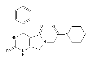 Image of 6-(2-keto-2-morpholino-ethyl)-4-phenyl-1,3,4,7-tetrahydropyrrolo[3,4-d]pyrimidine-2,5-quinone