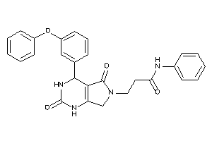 Image of 3-[2,5-diketo-4-(3-phenoxyphenyl)-1,3,4,7-tetrahydropyrrolo[3,4-d]pyrimidin-6-yl]-N-phenyl-propionamide