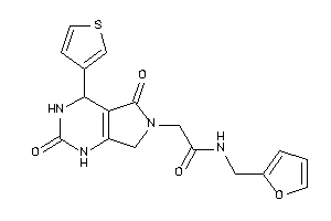 Image of 2-[2,5-diketo-4-(3-thienyl)-1,3,4,7-tetrahydropyrrolo[3,4-d]pyrimidin-6-yl]-N-(2-furfuryl)acetamide